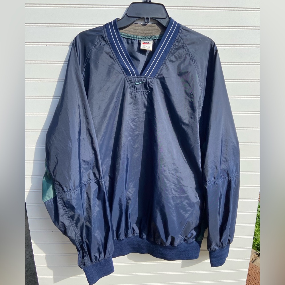 Retro NIkE V Neck Pullover Windbreaker Jacket